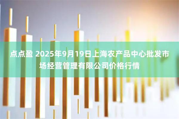 点点盈 2025年9月19日上海农产品中心批发市场经营管理有限公司价格行情